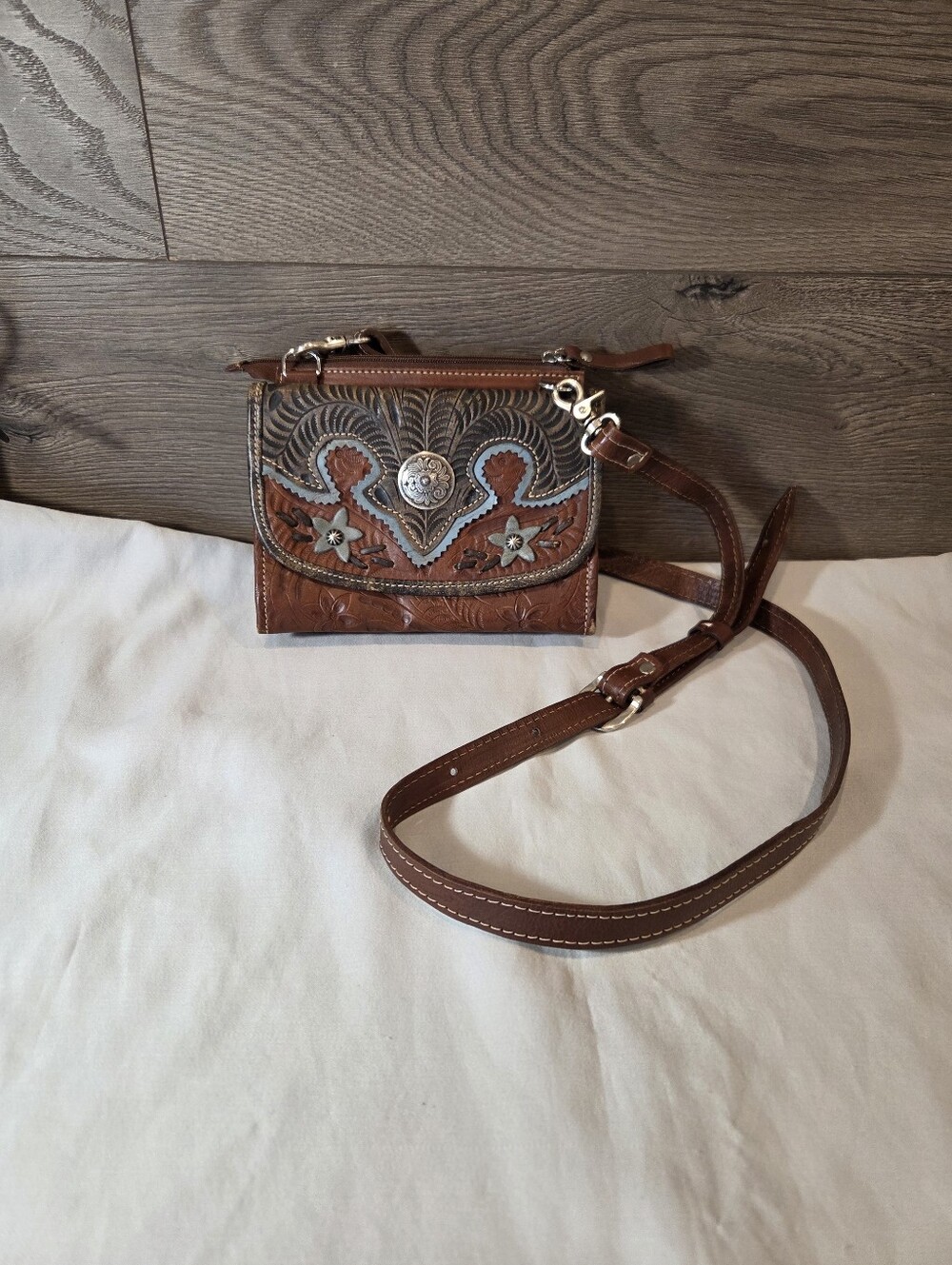 American West Desert Wildflower Boho Western Crossbody Bag